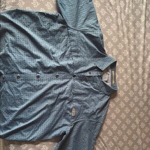 Columbia Blue Casual Button Down Shirt